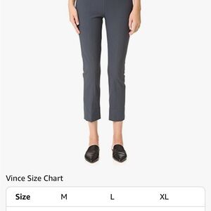 Vince Women's Charcoal Gray Front Seem Legging Pants - L - NWT